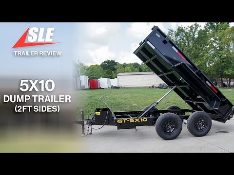 Review of 5x10 Hydraulic Dump Trailer with 16" Sides (2) 3500lb Axles | #trailer