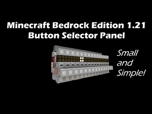 Minecraft Bedrock Button Selector Panel 1.21+