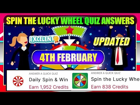 Spin the Lucky Wheel Quiz ANSWERS | Lucky wheel quiz answers | Daily Spin & Win | Videofacts