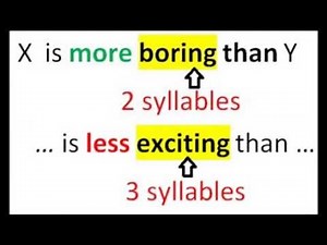 Comparatives More Less