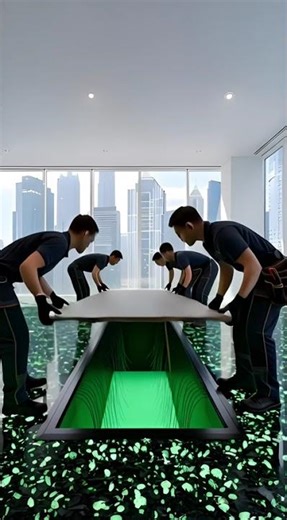 Transformed gym floor into a giant digital counter#timelapse #relaxing #shorts #gym #interiordesign