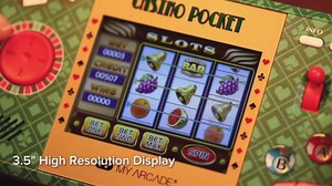 My Arcade Casino Pocket: Retro Casino Arcade Game, 30 Games, Rechargeable Battery, Includes Travel Case and Screen Protector, Roulette, Poker, Blackjack
