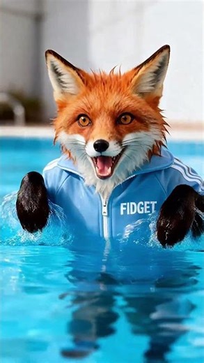 🫠 Fox shows off in the pool… but gets chased by a digger!