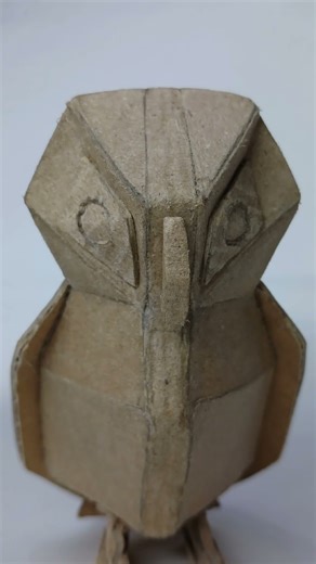 Turning Cardboard Into a Cute Owl | DIY Craft Tutorial #owl #diy #usingcardboard #short #shorts #art