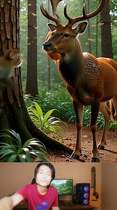 2.9K views · 19 reactions | A monkey helped remove a honey bee nest stuck to a deer's face  and managed to remove the bee nest which made the deer feel relieved☺️ | Phendekar Kapak Naga Geni | Facebook