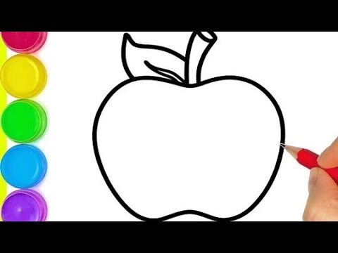 How to Draw a Apple | Apple Drawing Easy step by step Simple Drawing | Drawing Apple Step by Step