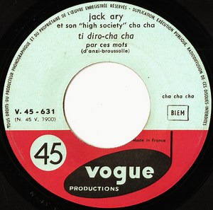 Jack Ary Et Son "High Society" Cha-Cha - Ti Diro / Petite Fleur