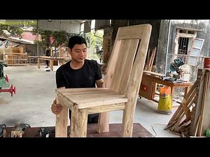 DIY Tutorial: Crafting a Comfortable Chair with Backrest from Salvaged Wood Found in the River