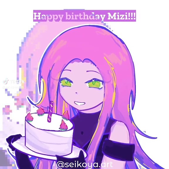 Mizi's Happy Birthday Animation