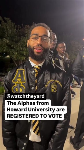 Watch The Yard caught up with the Alphas from Howard University and they are REGISTERED TO VOTE! If you are not sure if you’re registered to vote correctly, click on the link in our bio(@watchtheyard) and enter your name and address into the search bar. It will let you know if you are registered correctly and if not it will send you to your Secretary of State website where you can register. We have made this possible through our collaboration with Michelle Obama’s @When We All Vote . @aphiabeta1