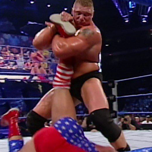 18 years ago today, Brock Lesnar outlasted Kurt Angle in a 6️⃣0️⃣-Minute WWE Iron Man Match to win his third WWE Championship. | WWE