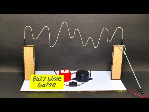 How to make Buzz wire game | Buzz Wire Game | School project