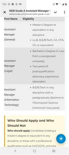 SEBI Grade A Assistant Manager Score Card 2026#job #governmentjob