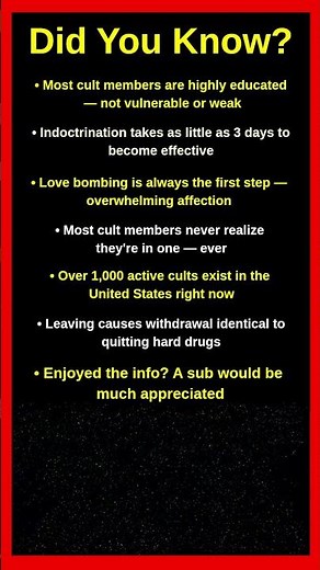 Shocking Facts About Cults Nobody Tells You 👁️😱