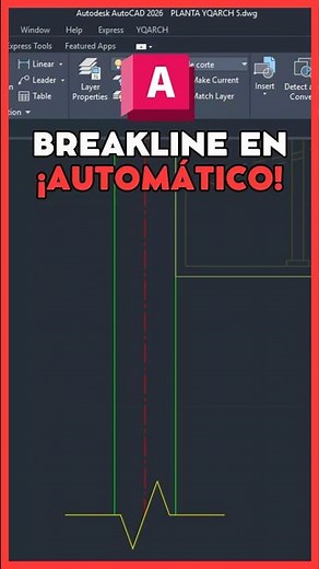 🚀 How to Draw a Breakline in AutoCAD with the Breakline Command #autocad #architecture for