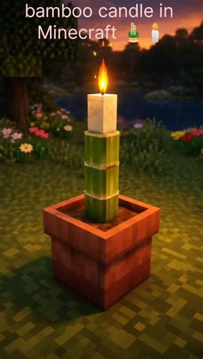 How to make a Bamboo Candle in Minecraft! 🎍🕯️ #MinecraftHacks. #minecraftshorts #minecraft