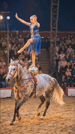 Dangerous Circus Trick on Running Horse 🐎⚡