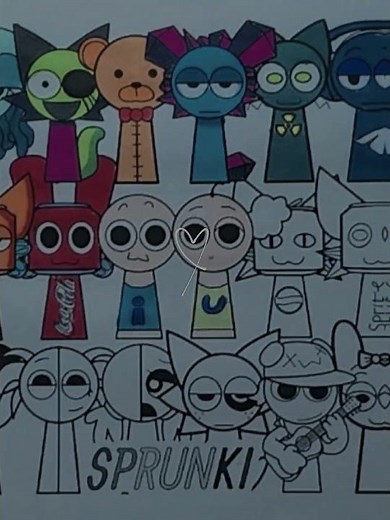SPRUNKI New Coloring Pages