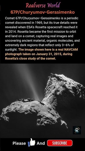 Comet 67P: The Darkest Comet Ever Captured! #astronomy #spaceexploration #space #spacefacts