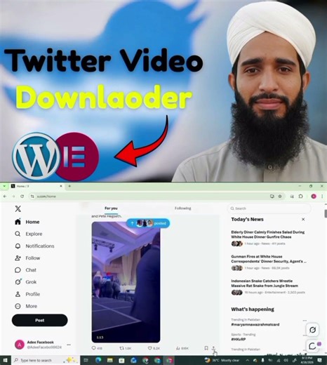 How to Create a Twitter Video Downloader Tool in WordPress Using Elementor | Adeel Code Journey