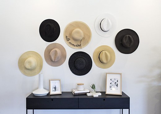 Rock a DIY Hat Wall at Home for Next to Nothing