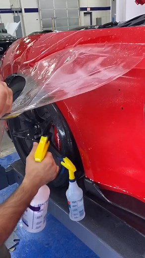Applying Paint Protection Film for Cars