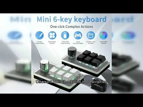 6 Keys 1 Knob RGB Programming Macro Gaming Knob Keypads Mini Custom Programming Keyboard USB Mechani