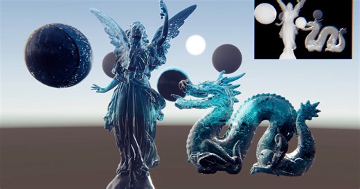 Object Density-Based Refraction & Transparency Unity Shader