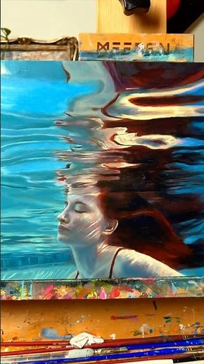 My oil painting “Stream of Silence” #artshorts