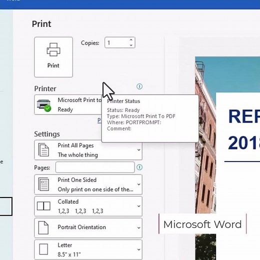 Microsoft Word Document Printing Basics