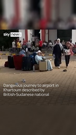 17K views · 58 reactions | British-Sudanese nationals are gathering at the airport in Khartoum and asking why there is not more help being provided to get them out of Sudan. Amal Osman describes being stopped on a bus to the airport numerous times and intimidated by the military. #Sudan #Evacuation #Airport #Footage #British #Military | Sky News | Facebook