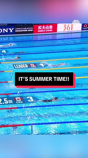 🇨🇦 Summer McIntosh delivers a stunning performance in the Women’s 200m Medley Final, capturing gold with a brilliant 2:06.69 at #AQUASingapore25 🤩