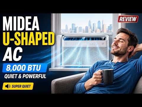 Midea 8,000 BTU U-Shaped Window Air Conditioner Review | Best Quiet AC :Link In Description 👇