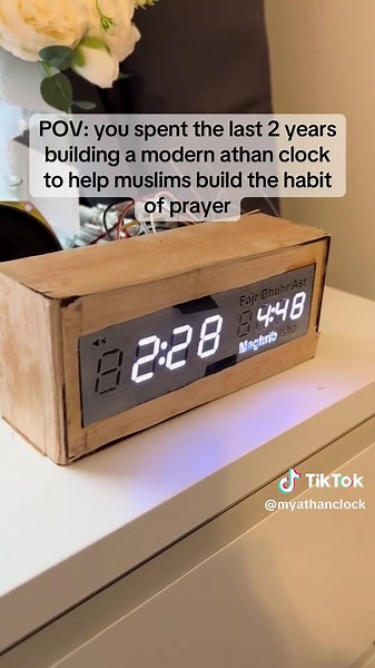 Modern Athan Clock for Daily Prayer Convenience