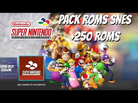 PACK ROMS SNES |+250 ROMS| |RETROARCH, BATOCERA, RETROBAT, ANDROID ETC.|