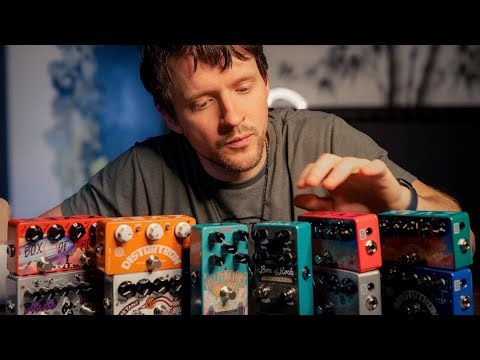 ASMR: ZVEX Guitar Pedals Unboxing & Inspection (10 Pedals, Tapping, Clicking, Art Designs)