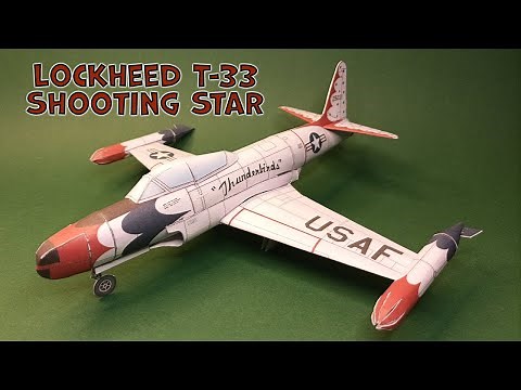 Lockheed T-33 Shooting Star Paper Model | How to Make Paper Airplane Model | Paper craft