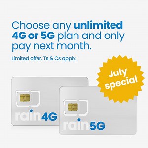 2.5K views · 722 reactions | With rain's July special don’t wait to get unlimited data. You can join now and pay later. Only available until 31 July 2022. | rain South Africa | Facebook