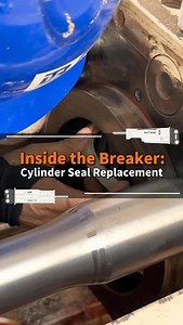 Not a trick shot — the tech really climbs inside the hydraulic hammer. Oil seal out, oil seal in. Clean, fast, no shortcuts. Watch the hammer transform from inner core to full power stance. #hydraulicbreaker #Beilite #hammermaintenance #constructionlife #excavatorattachment #heavyequipment | Beilite