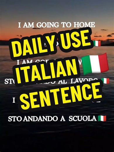 Daily Use Italian Sentences for Beginners