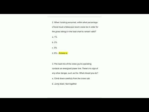 NCCCO MOBILE CRANE exam with correct answers825