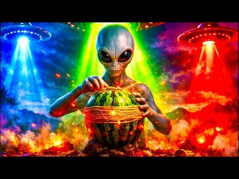 Alien Watermelon challenge 👽🍉
