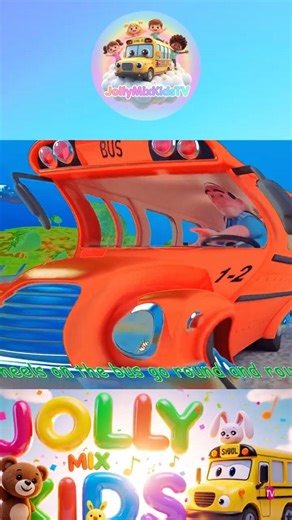 🚍 [1 MINUTE LOOP] Wheels on the Bus Sound Variations Remix 🎶 | Sing Along Version | JollyMixKidsTv