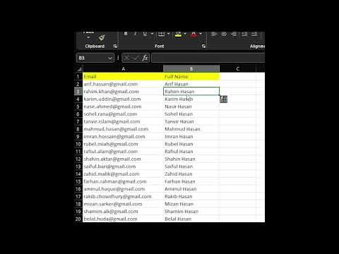 How to Extract Gmail from name #shorts