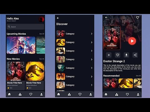 Movies App UI Design In Flutter - Movies Streaming App UI/UX Design
