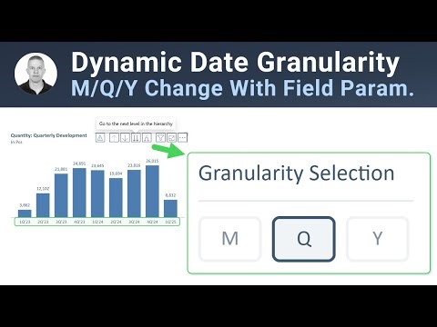 How to Control Date Granularity (M/Q/Y) in Power BI via Slicer and Field Parameters - Tutorial