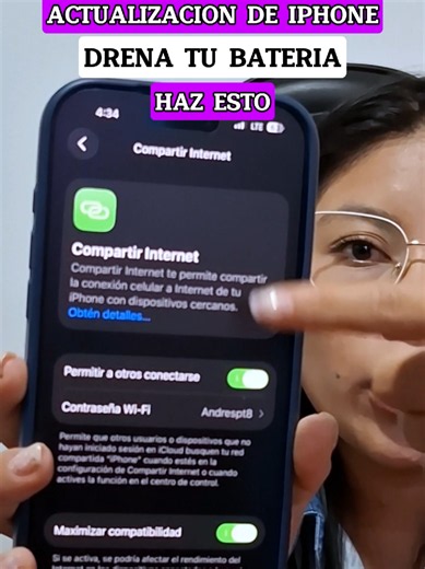 Si actualizas tu iPhone, es posible que este ajuste te drene la batería y se acabe rápido, desactivalo. #bateria #iphone #iphonetricks #aprendeentiktok #datos