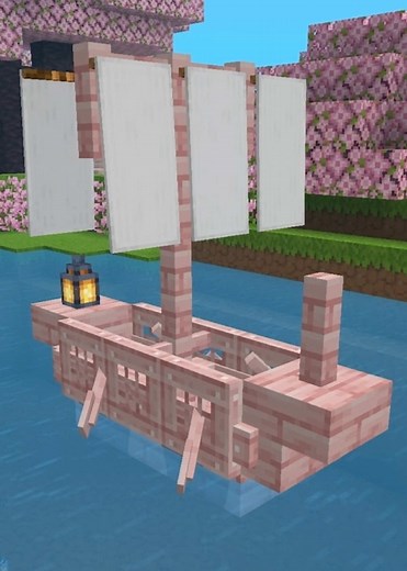 Build a Pink Mini Boat in Minecraft Tutorial