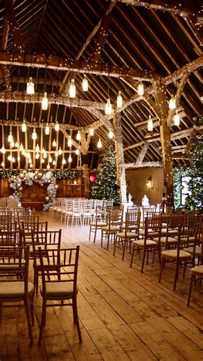 ✨ Our Very First Southlands Christmas Wedding: Pure Winter Magic! ✨ Step into our winter wonderland! Our hearts are full as we reflect on the incredible magic of our very first Southlands Christmas wedding this past weekend. Our venue was made for Christmas magic with hundreds of twinkling fairy lights, evergreen garlands and not 1 but 3 stunning Christmas trees making the most beautiful backdrop in both barns! 🎄 Congratulations to our lovely Sally and Gary! From the cosy mulled wine reception 