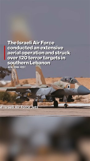 23K views · 398 reactions | The Israeli Defense Forces said its air force conducted an extensive aerial operation on Monday — the one-year anniversary of Hamas' deadly, war-inciting attacks — that struck more than 120 terror targets in southern Lebanon within an hour. | New York Post | Facebook